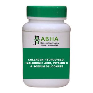 Collagen hydrolysed, Hyaluronic Acid, Vitamin C & Sodium gluconate